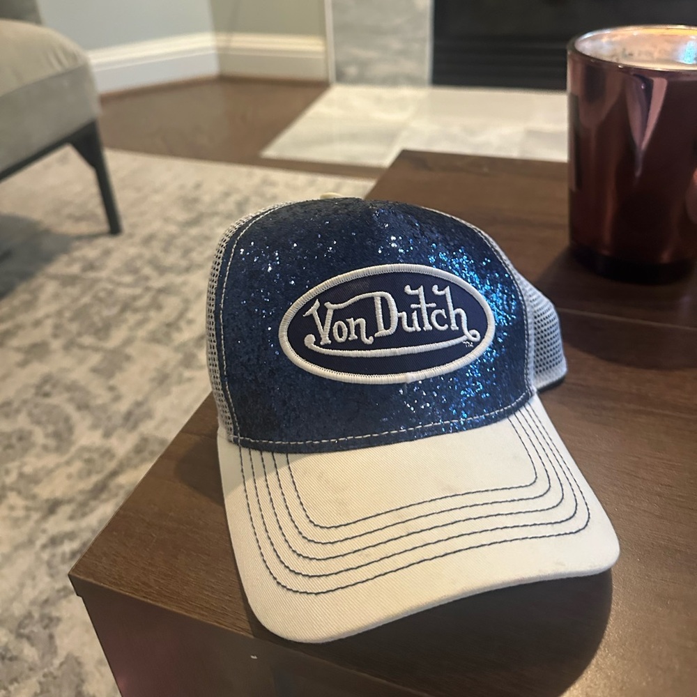 Blue Sparkly Von Dutch hat